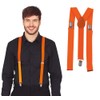 Neon orange suspenders