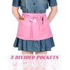 Twistover 3 Pack Pink Waist Aprons for Women with 3