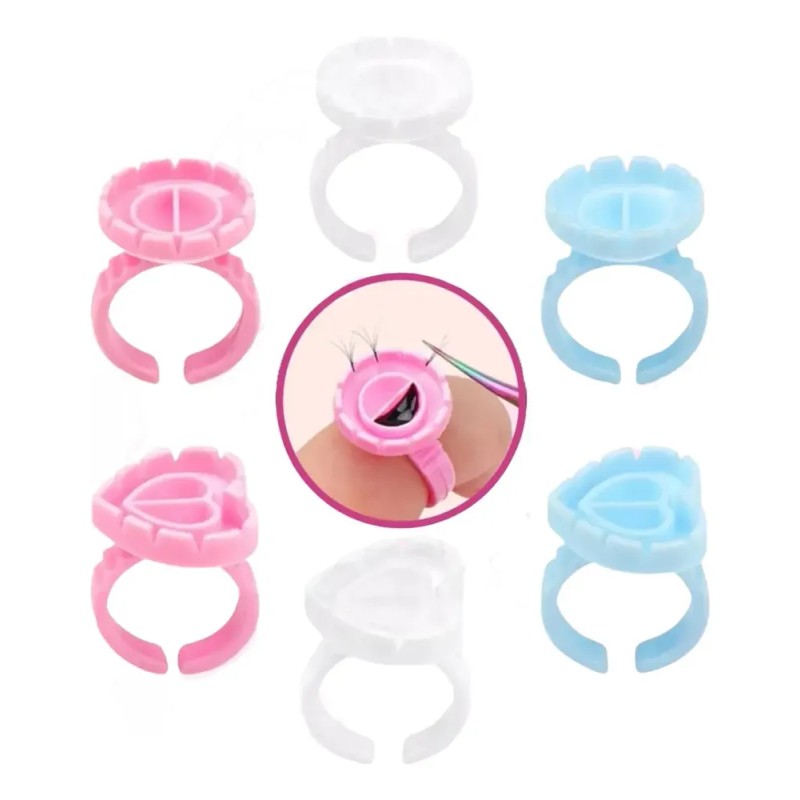 Anillos Pegamento Aplicación Extensión Pestañas Lash 300 Pz