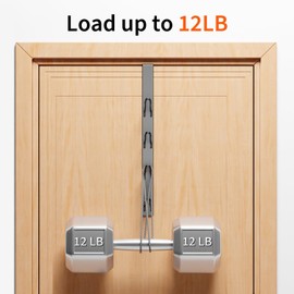 niffgaff 16 Hook Over The Door Hooks, Vertical Over The Door Towel Rack, Over Door Hook, Over The Door Hanger, for Towel and Clothes Hangers, Black, 4 Pack,12.28'',for 1.7'' Door