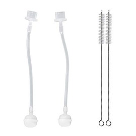 Any Angle Weighted Straws and Brushes Set Compatible with Transitional Soft Spout and Straw Comotomo Nipples, Set of 2