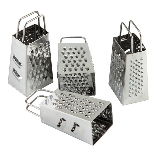 Dranvosk Mini Box Cheese Graters Set of 4,Stainless Steel Grater