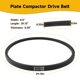 LEYURISE Drive Belt Plate Compactor Timing Belt Compatible with Wacker Neuson Old and New Models Plate Compactor WP1550 WP1540 Replace#: 0111158 5000011158 5100044733