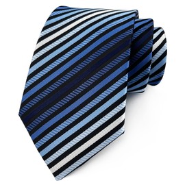 Secdtie Hombres Clásico Color Sólido Lazos Suave Negocios Casual Traje Corbatas, Negro azulado, Talla única