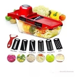 Total Supplier Rayador Rebanador 6 En 1 Mandolina Frutas Verduras