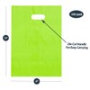 9x12 Lime Green Die Cut Handle Plastic Shopping Bags 100/cs