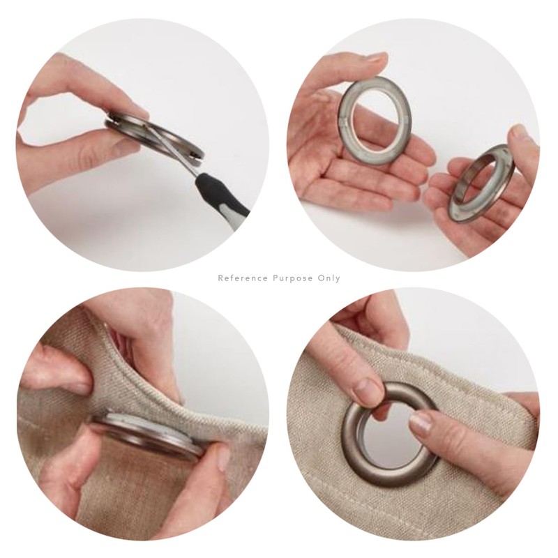 CRAFTMEMORE Curtain Grommets 1-9/16” (40mm) Inner Diameter Plastic Curtain Rings,