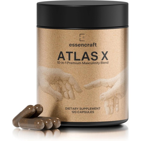 Essencraft ATLAS X 10-in-1 Masculinity Maximiser Supplement for Men -