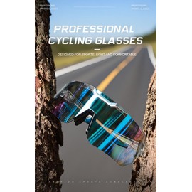 SummitRush Polarized sports sunglasses suitable for men and women with myopia, driving fishing mountain bikes sunglasses UV400 protection adjustable nose support sunglasse (Black black)