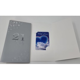 Milestone Unisex 21st Birthday Money or Giftcard Wallet Holder with Laminated Sentiment Card