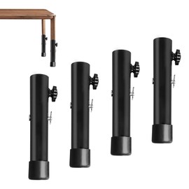 4 Piezas Extensor de Patas de Mesa 10-20cm, Patas Ajustables de Metal para Muebles, Antideslizante Extensibles de Patas con Tornillos para Sillon para