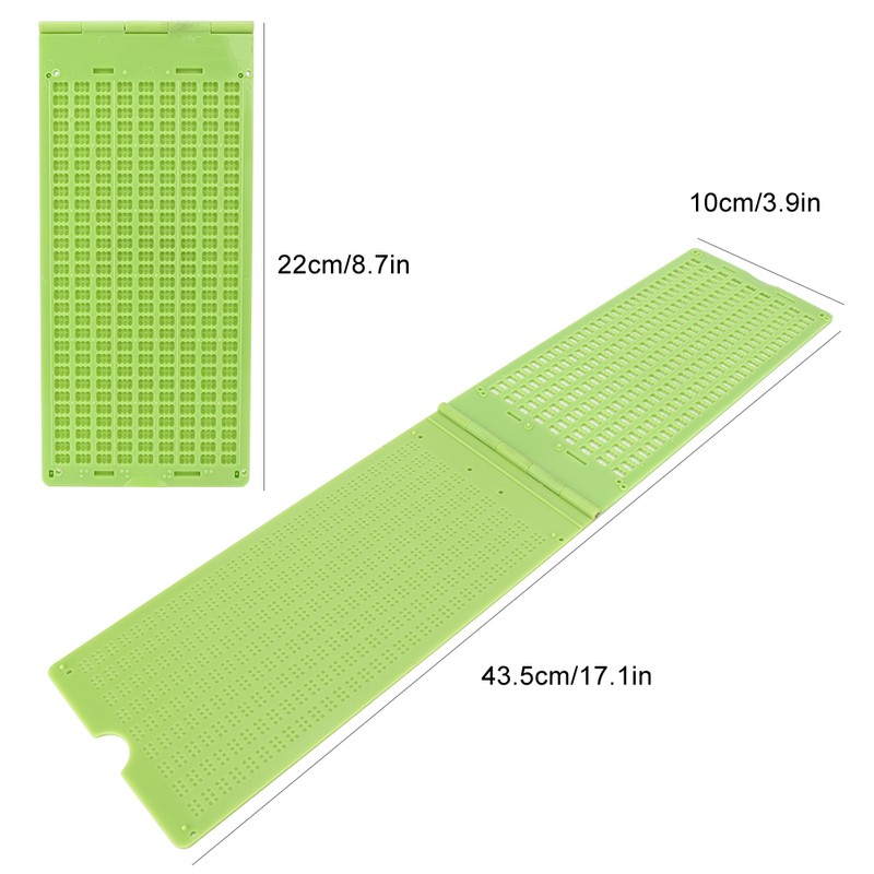 Portable Plastic 9 Lines 30 Cells Braille Writing Slate and