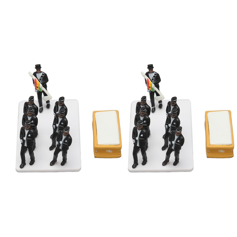 Coffin Dance Model Funeral Action Figures Coffin People Figurines Set