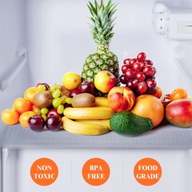 17.5 Inches x 20 Ft Refrigerator Liners Shelf Liner, Fridge Liners Non Slip Washable, Drawer Liners Non Adhesive Waterproof, Durable Fridge Mats for Glass Shelves, Cupboard, Pantry Clear