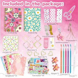 LIMBJEY 2-Pack DIY Journal Kit for Girls 8-14, All-in-ONE Journaling Set with Premium Girls Journals – Ideal Birthday Gift & Daily Creative Expression for Girl Ages 8,9,10,11,12,13,14