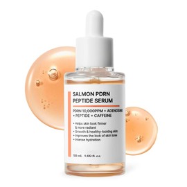 Sueros Facial de Salmón PDRN 10000ppm con Péptidos Adenosina y Cafeína, Hidratante Reafirmante para Mejorar Textura y Aspecto Juvenil de la Piel 50ml