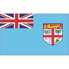 StickerTalk Fiji Flag Vinyl Sticker, 5 inches by 3 inches