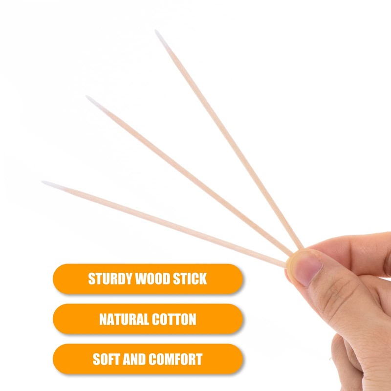 EKYSSO 600 Counts 4 Inch Microblading Cotton Swabs, Microblading Supplies,