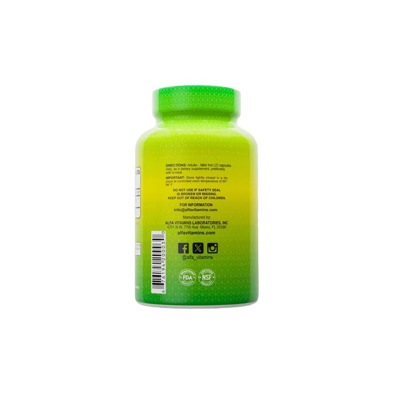 Alfa Vitamins Maca 1000 Mg Raíz Peruana Suplemento Energía