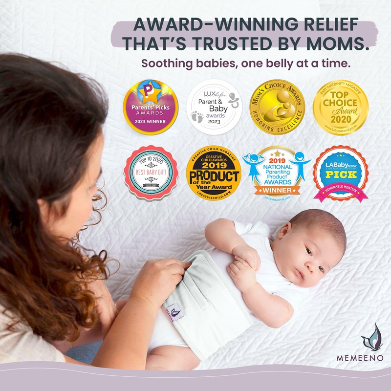 MEMEENO Baby Belly Band for Gas and Colic Baby Relief