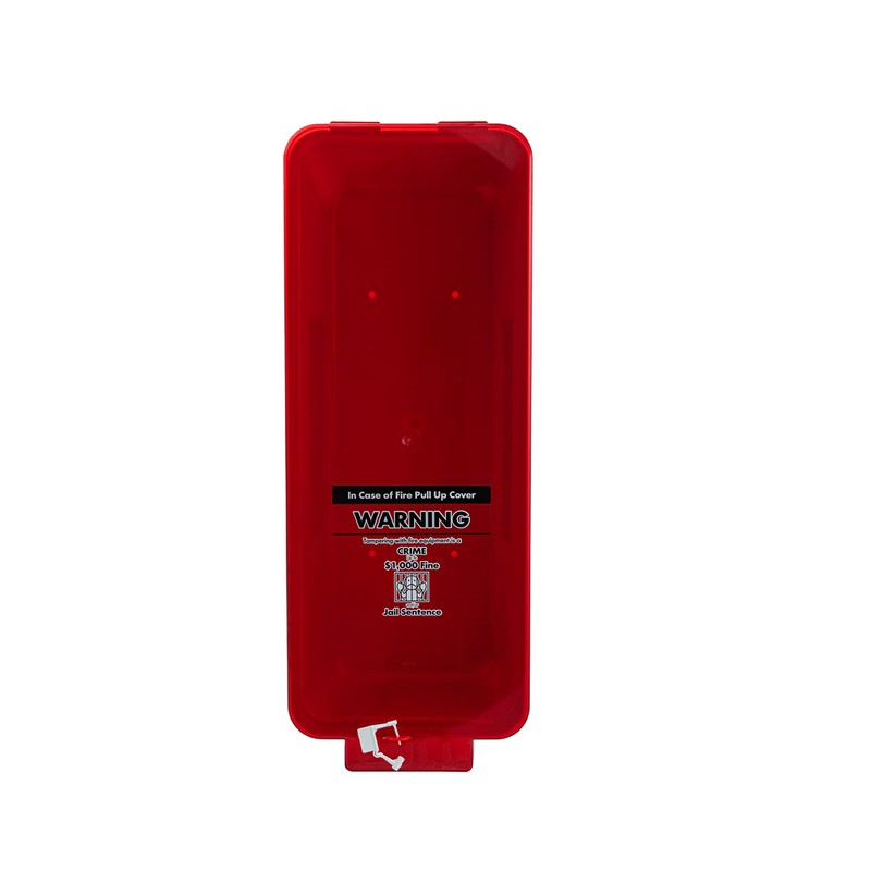 Red Surface-Mounted Fire Extinguisher Cabinet with Red Pull-Cover for 2