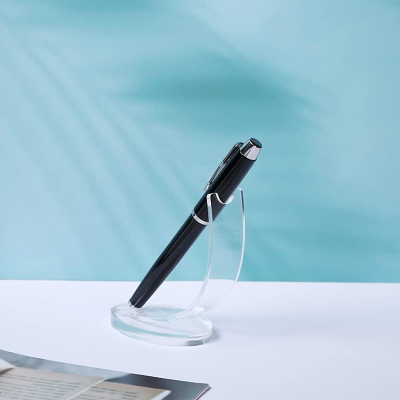 PurYupearl Transparent Vertical Acrylic Pen Holder Pencil Display Stand Fountain