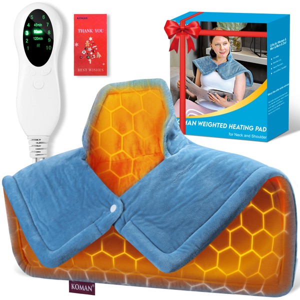 KOMAN Heating Pad for Neck and Shoulder, Weighted Electric Heating