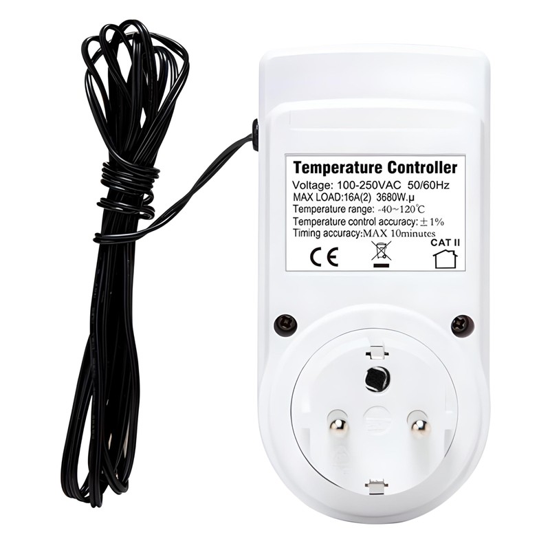 Retoo Thermostat for Socket with Temperature Sensor, Digital Temperature Controller