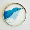 Unbranded Charley Harper Mountain Blue Bird Songbird 1" Glass Dome