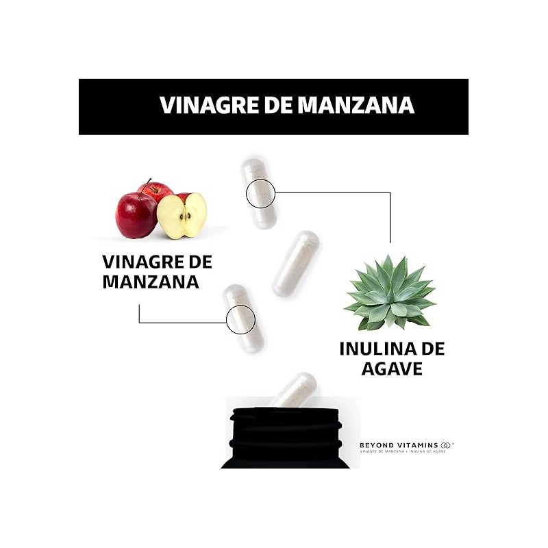 Vinagre de Manzana + Inulina de Agave | 60 Cápsulas