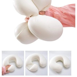 Far win Travel Pillow,100% Pure Memory Foam U Shaped Neck Pillow,Super Lightweight Portable Headrest Great for Airplane Chair, Car,Home,Office,Sleeping Rest Cushion (Grey)