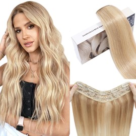 Clip Extensions in 100% Remy Real Hair for Women Dark Brown Straight Thick V Shape One Piece with 5 Clips 30 cm 85 g