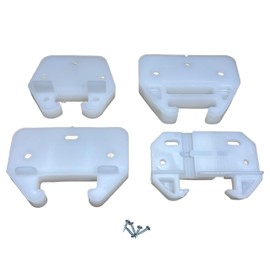 Drawer Guides/Back Plates Plastic (Choose Your Size) New/Replacement Kitchen/Dresser/Furniture Drawer Guides/Track Guide/Includes All Hardware/ 4 per Pack by E.H.C. (1-1/8" x 1/4")