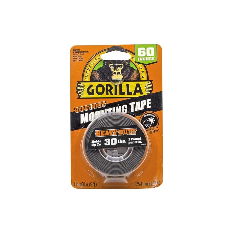 6055002 Mounting Tape,Black,5 Ft,Continuous Roll