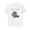 Funny Kawaii Raccoon I Require Snacks Raccoon T-Shirt