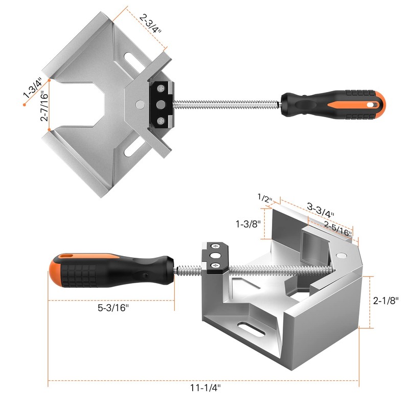 Right Angle Clamp, Housolution [4 PACK] Single Handle 90° Aluminum