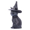 Nemesis Now Purrah Witches Hat Occult Cat Figurine, Black, 13.5cm