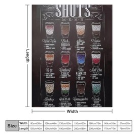 Shots Menu Blanket Soft Cozy Flannel Throw Blanket Gifts for Women Kids Adults Teen 130x150cm(50x60in)