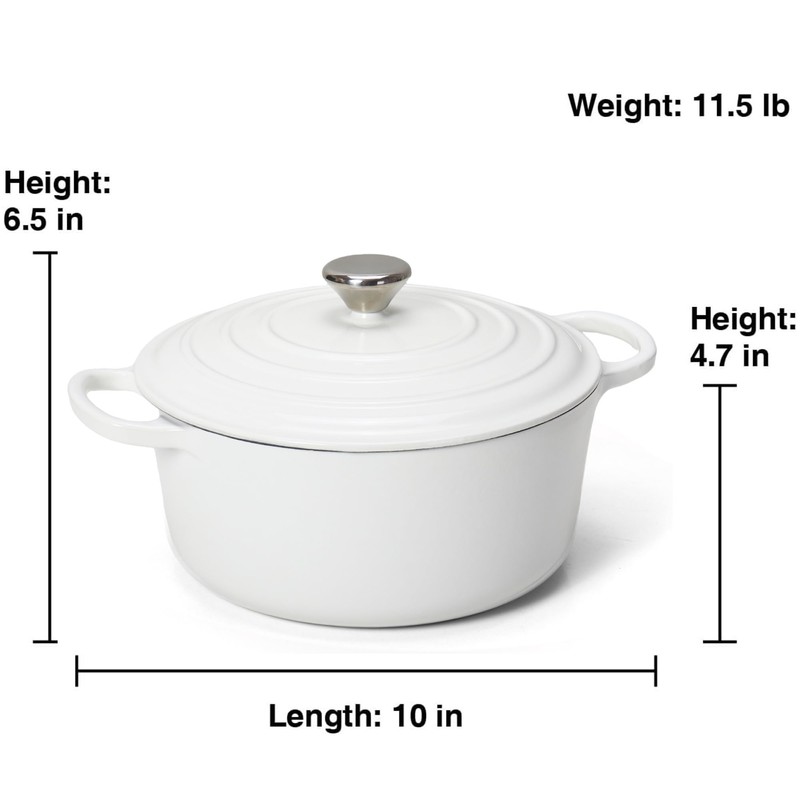 LEADKooKers 5QT Enameled Cast Iron Bread Oven with Proofing Basket