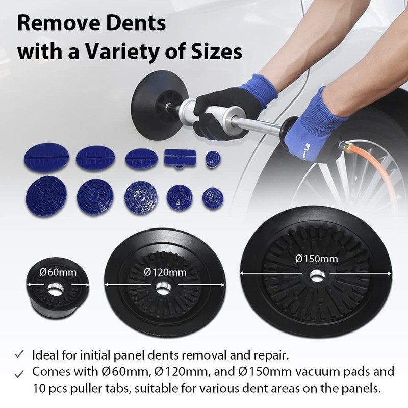 FIRSTINFO Air Suction Dent Puller Remover with 10 pcs Glue