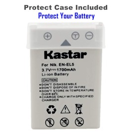Kastar Battery (X2) & LCD USB Charger for Nik EN-EL5, ENEL5, MH-61 and Nik Coolpix 3700, 4200, 5200, 5900, 7900, P3, P4, P80, P90, P100, P500, P510, P520, P530, P5000, P5100, P6000, S10 Cameras