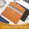 sourcing map PU Leather File Folders, A4 Envelope Folder File