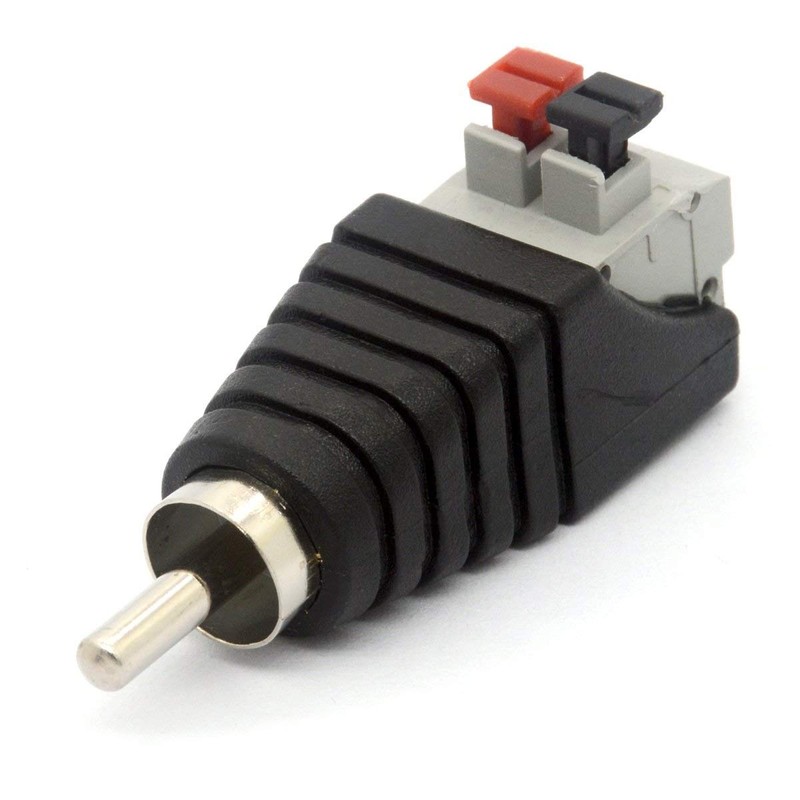 Speaker Phono RCA Male Plug to AV 2 Screw Terminal