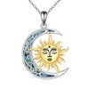 ONEFINITY Sun and Moon Necklace 925 Sterling Silver Moon Pendant