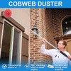 Cobweb Duster with Extension Pole, Medium Stiff Bristles Cobweb Duster