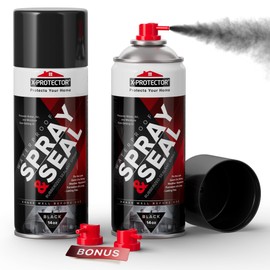 X-Protector Seal Spray - Rubber Waterproof Spray with Less-Drip Formula - Premium Rubber Waterproof Sealant - Perfect RV, Roof, Gutter Sealant Solution - Pack of 2 (14 oz Each, Black)