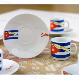 unbranded Cuban Espresso coffee cup set 12 pc cup saucer Taza  Cuba Cafe cubano