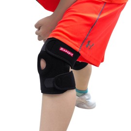 Kuangmi 1 x Adjustable Open Knee Support for Children Black
