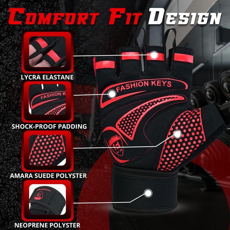 FK by ZM Gym Workout Gloves for Men & Women