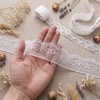 15 Rolls Vintage White Lace Ribbon, 45 Yards Assorted Multi